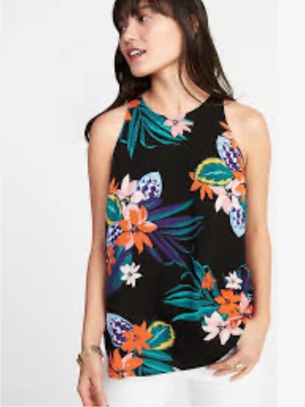 Old Navy Relaxed High-Neck Sleeveless Tank Top for Women Size Large